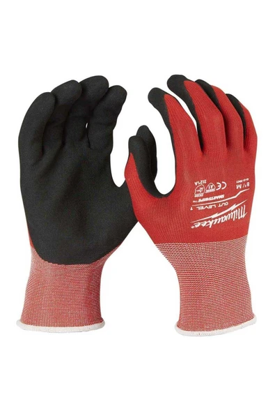 MİLWAUKEE 3.DERECE KESİK KORUMALI NİTRİL ELDİVEN L/9 ürün görseli