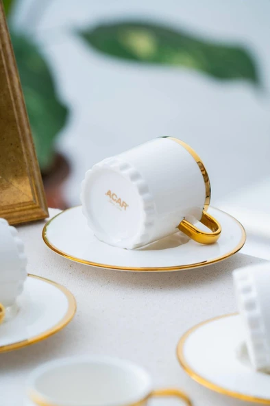 Acar Elion 6 Lı Kahve Fincan Takımı Hxf-06921 - Resim 4