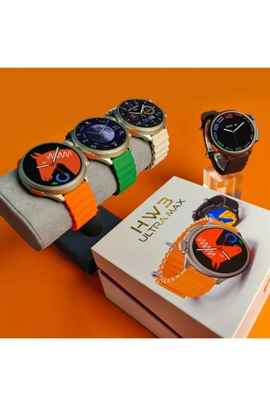 Teknojet Teknoloji İçin En İyi Adres Watch Sport Series Hw3 Ultra Max 46MM Full Ekran Gps/nfc/sesli Asistan Destekli Akıllı Saat - Resim 2