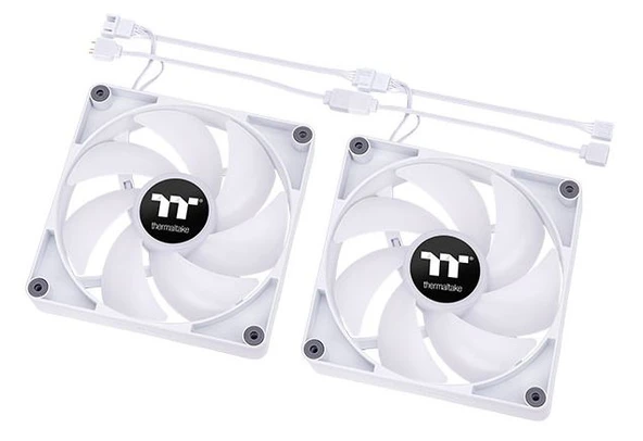 THERMALTAKE CL-F153-PL12SW-A CT120 Beyaz ARGB 2x120mm Kasa Fan Kiti Kasa Fanı - Resim 3