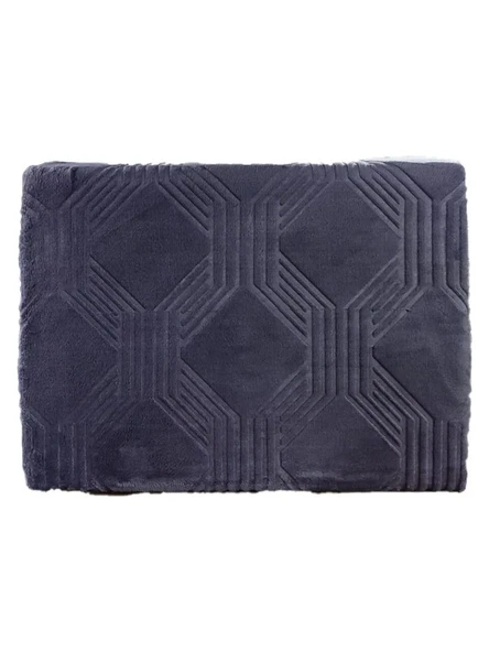Özdilek Çift Kişilik Trendy Art Deco Battaniye Lacivert ürün görseli
