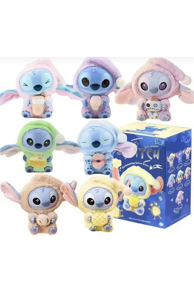 Dreame Drmz Rasgele Renk 6 Adet Labubu Sürpriz Renk+ 6lı Set Yeni Nesil Stich Çocuklar İçin Anahtarlıklı - Resim 3