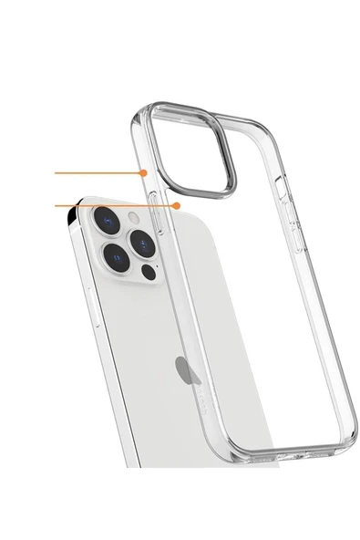 Teknojet Teknoloji İçin En İyi Adres iPhone 13 Pro Max Antişok Şeffaf Silikon Kılıf - Resim 2