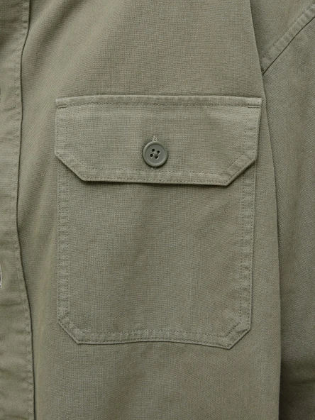 JACK JONES Erkek Tek Cepli Uzun Kollu Gömlek 12279575 - Resim 6