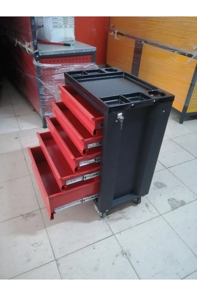 ALG MAKİNA 5 Çekmeceli Boş Takım Arabası - Resim 5