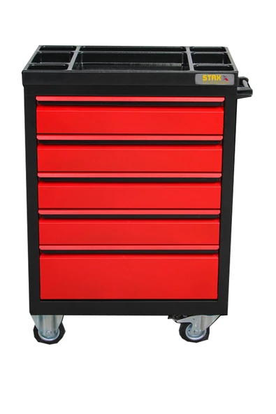 STAXX POWER PROFESYONEL XL SERİ 5 Çekmeceli Alet Dolabı İçi Boş Atölye Usta Set Takım Arabası - Resim 3