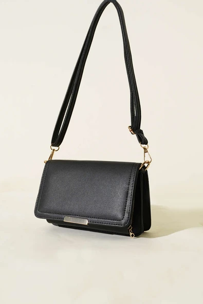 Cüzdan Detaylı Çanta Siyah ürün görseli