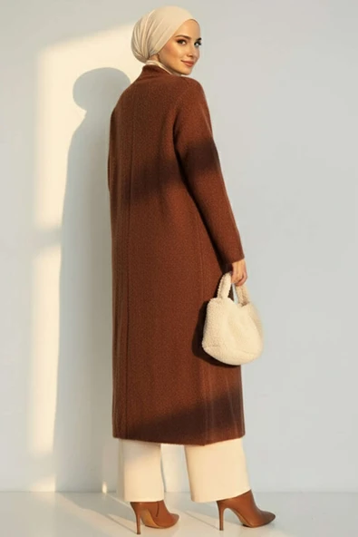 Sakallı Uzun Kollu Hırka Kahve - Resim 3