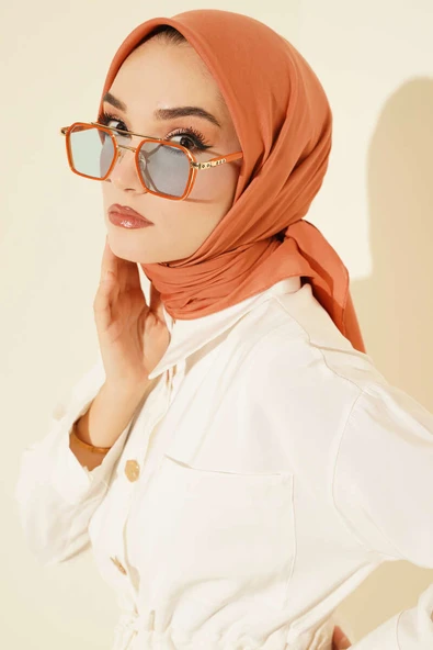 Basic Eşarp Somon - Resim 2