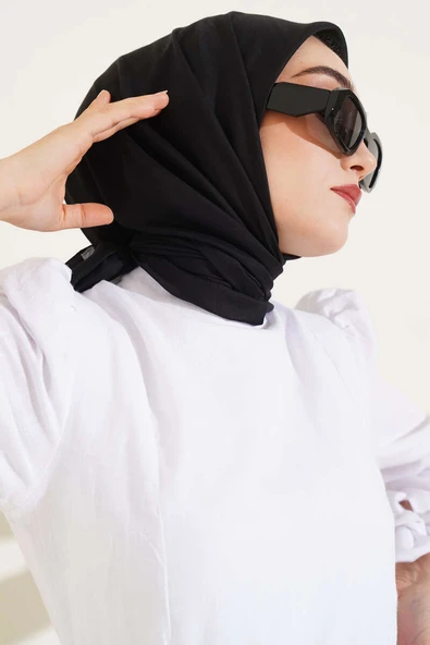 Basic Eşarp Siyah - Resim 2