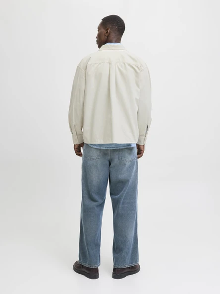 JACK JONES Erkek Tek Cepli Uzun Kollu Gömlek 12279575 - Resim 3