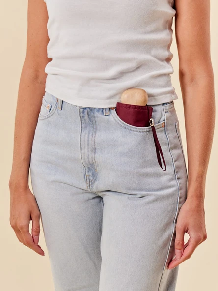 Original Duckhead The Mini ultra kompakt şemsiye Cherry - Resim 3