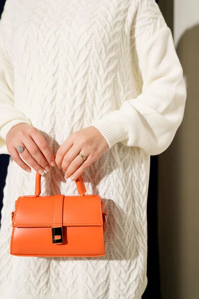 Zigzag Örgü Triko Tunik Ekru - Resim 4