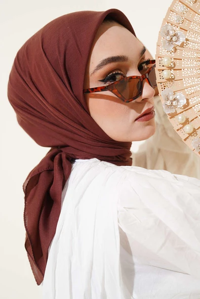 Basic Eşarp Acı Kahve ürün görseli 1