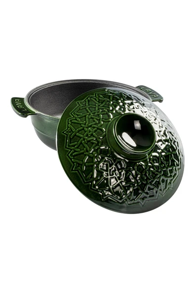 YUVARLAK TENCERE ÇAP Ø 26 MAJOLICA YEŞİL - Resim 3