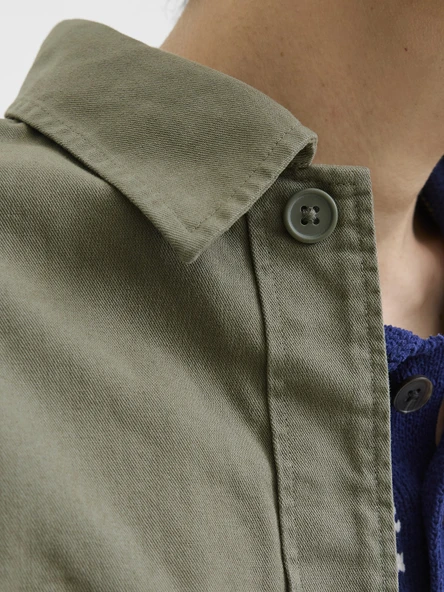 JACK JONES Erkek Tek Cepli Uzun Kollu Gömlek 12279575 - Resim 5