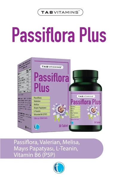 Tabvitamins Passiflora Plus 30 Tablet 8680133002922 ürün görseli