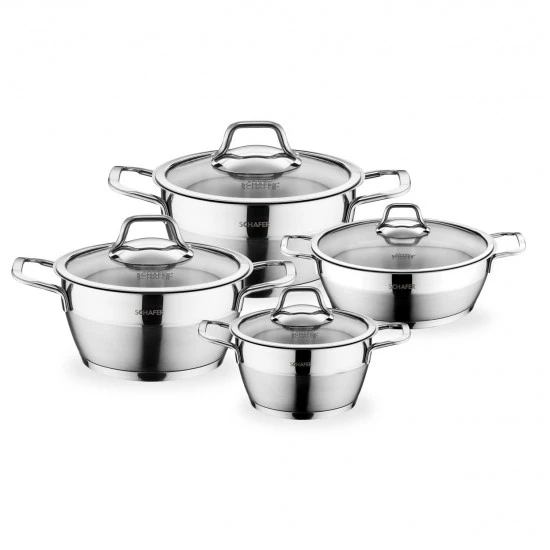 Schafer Tencere Seti Vals Çelik 8 Parça Shf2410 ürün görseli