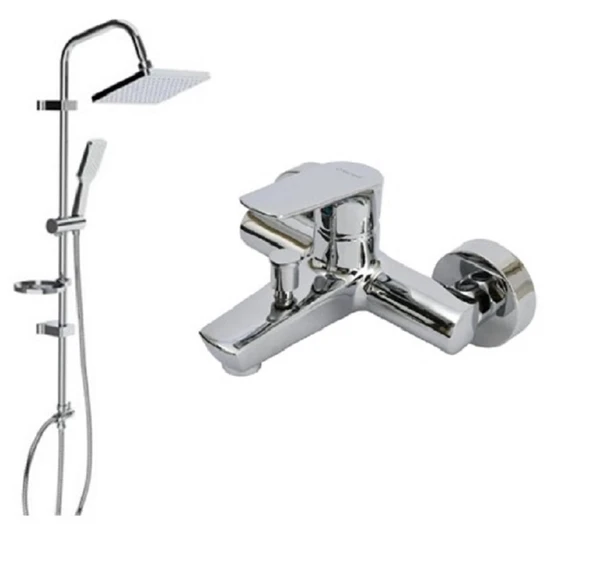 CREAVİT Sh630 Ikili Duş Seti Takımı (duş Sistemi+banyo Bataryası) SH630LV2500 ürün görseli