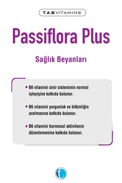 Tabvitamins Passiflora Plus 30 Tablet 8680133002922 - Resim 4
