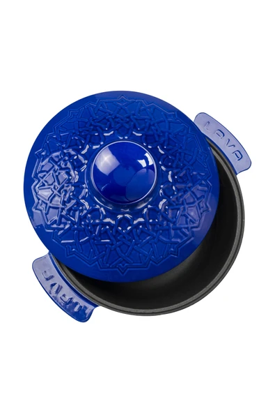 Lava Anatolıa Selçuklu Güveci (ø) 26 Cm Majolica Mavi - Resim 3