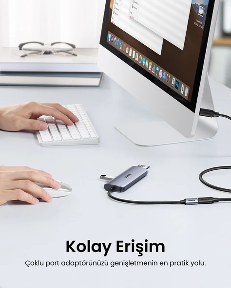 UGREEN Type-C Erkek to Type-C Dişi Uzatma Kablosu 1 Metre, 10387 - Resim 2