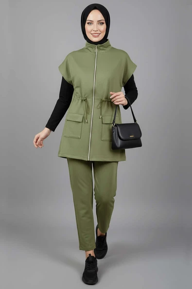 Yelekli Scuba İkili Takım Çağla Yeşili ürün görseli 1