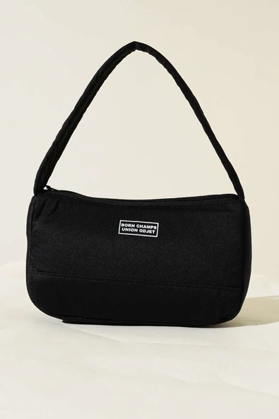 Born Charmps Baskılı Çanta Siyah - Resim 2