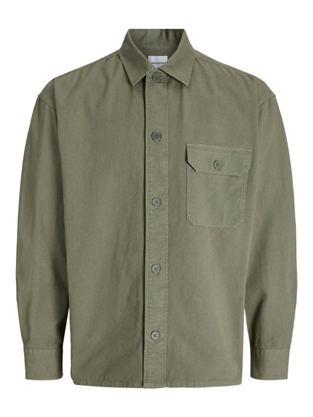 JACK JONES Erkek Tek Cepli Uzun Kollu Gömlek 12279575 - Resim 7