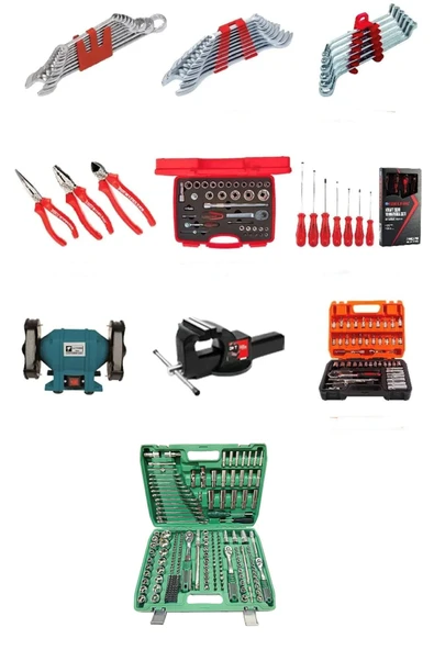 STAXX POWER 2 Mt 6 Çekmeceli Dayanıklı Takım Dolabı İçi Dolu Tam Donanımlı Takım Tezgahı 320 Parça Full - Resim 5