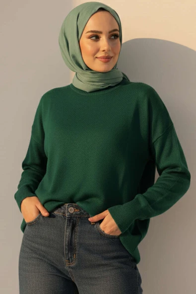 Bisiklet Yaka Merserize Tunik Nefti ürün görseli