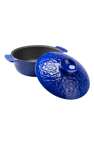 Lava Anatolıa Selçuklu Güveci (ø) 26 Cm Majolica Mavi - Resim 4