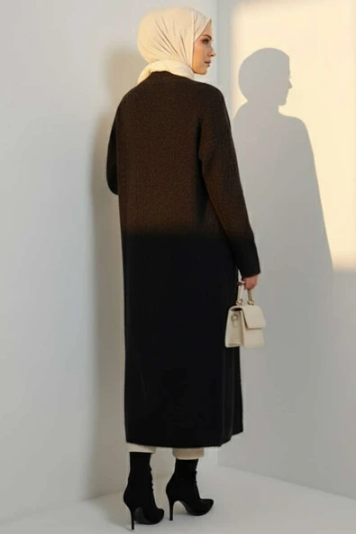 Sakallı Uzun Kollu Hırka Siyah - Resim 3