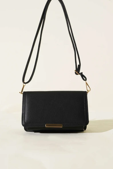 Cüzdan Detaylı Çanta Siyah - Resim 2