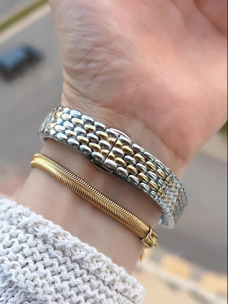 Daniel Klein Oval Kasa Vintage Özel Seri 2 Yıl Garantili 3 Atm Kadın Kol Saati+Bileklik BD.14130.4 - Resim 3