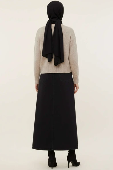 Taş Düğmeli Yumoş Triko Kısa Hırka Kahve - Resim 3