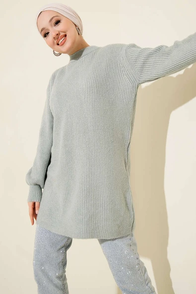 Selanik Örgü Yumoş Triko Tunik Mint ürün görseli