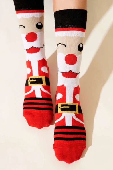 Unisex Yılbaşı Soket Çorap Asorti 15 - Resim 2