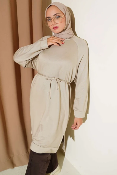 Loyşa İp Kuşaklı Uzun Tunik Taş ürün görseli