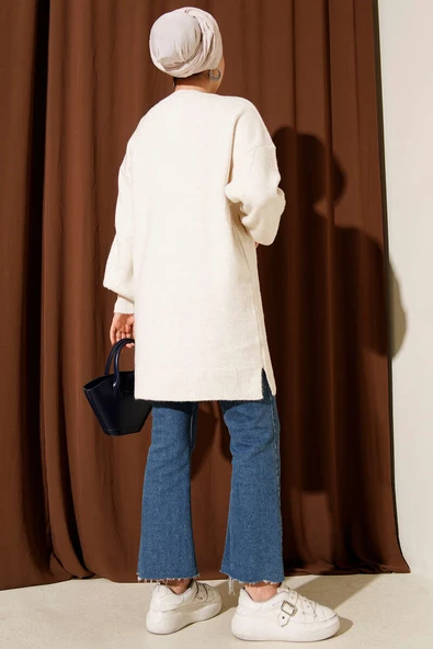 Baklava Kabartma Yumoş Triko Tunik Taş - Resim 3