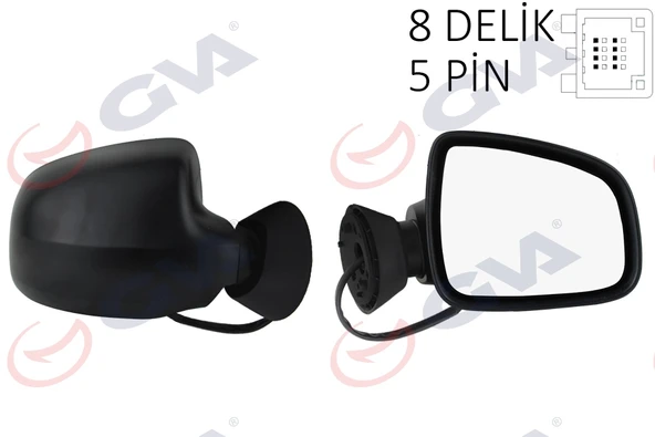 GVA 1019150 DIŞ DİKİZ AYNASI SAĞ LOGAN SW-MCV 08> ELEKTRİKLİ ISITMALI KONVEKS 5 FİŞ VM-6801EHR 6001549679-963019589R ürün görseli 1