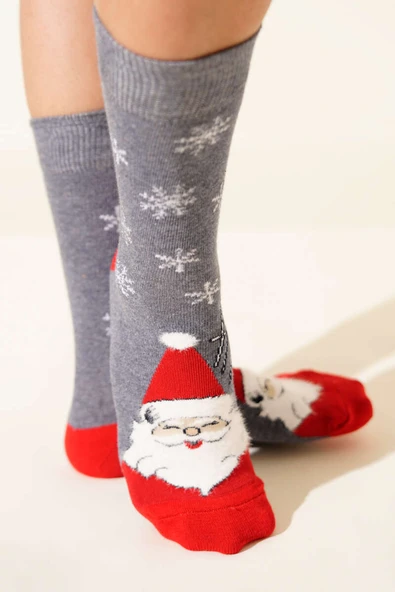 Unisex Yılbaşı Soket Çorap Asorti 5 - Resim 2