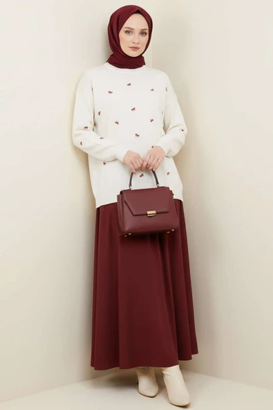 Mini Fiyonklu Triko Tunik Taş - Resim 2