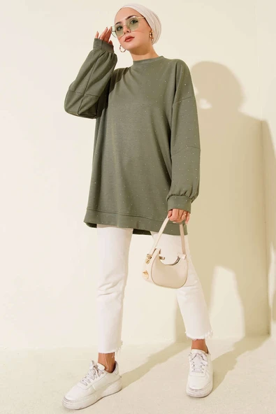 Minik Taş Süslemeli Loyşa Tunik Nefti - Resim 2