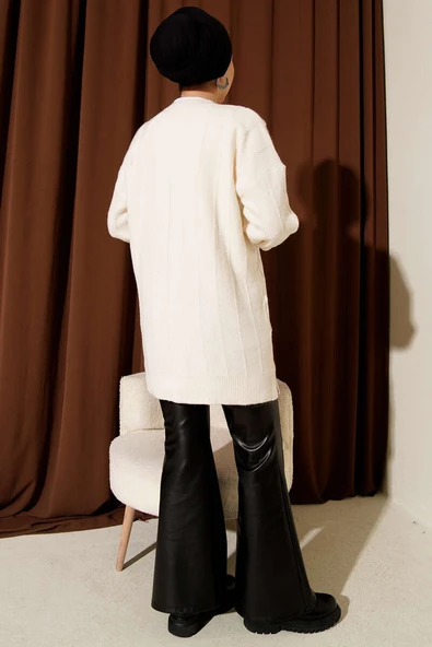 Damla Desen Yumoş Triko Kazak Kemik - Resim 3