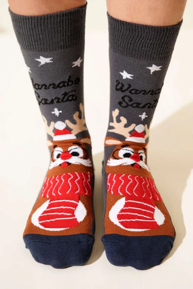 Unisex Yılbaşı Soket Çorap Asorti 12 - Resim 2