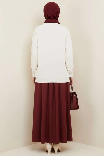 Mini Fiyonklu Triko Tunik Taş - Resim 3