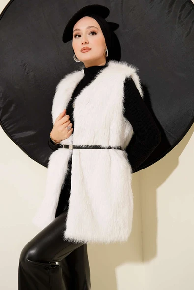 Kürklü Kemerli Yelek Taş ürün görseli