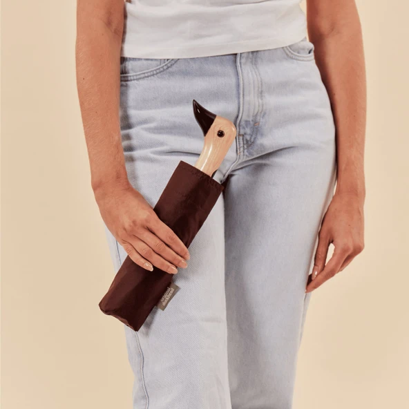 Original Duckhead Duck Kompakt Şemsiye - Espresso - Resim 3