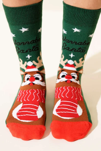 Unisex Yılbaşı Soket Çorap Asorti 11 - Resim 2
